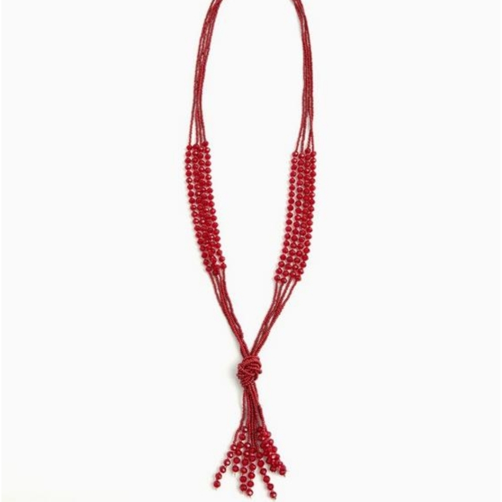 Torrid Red Beaded Multistrand Necklace